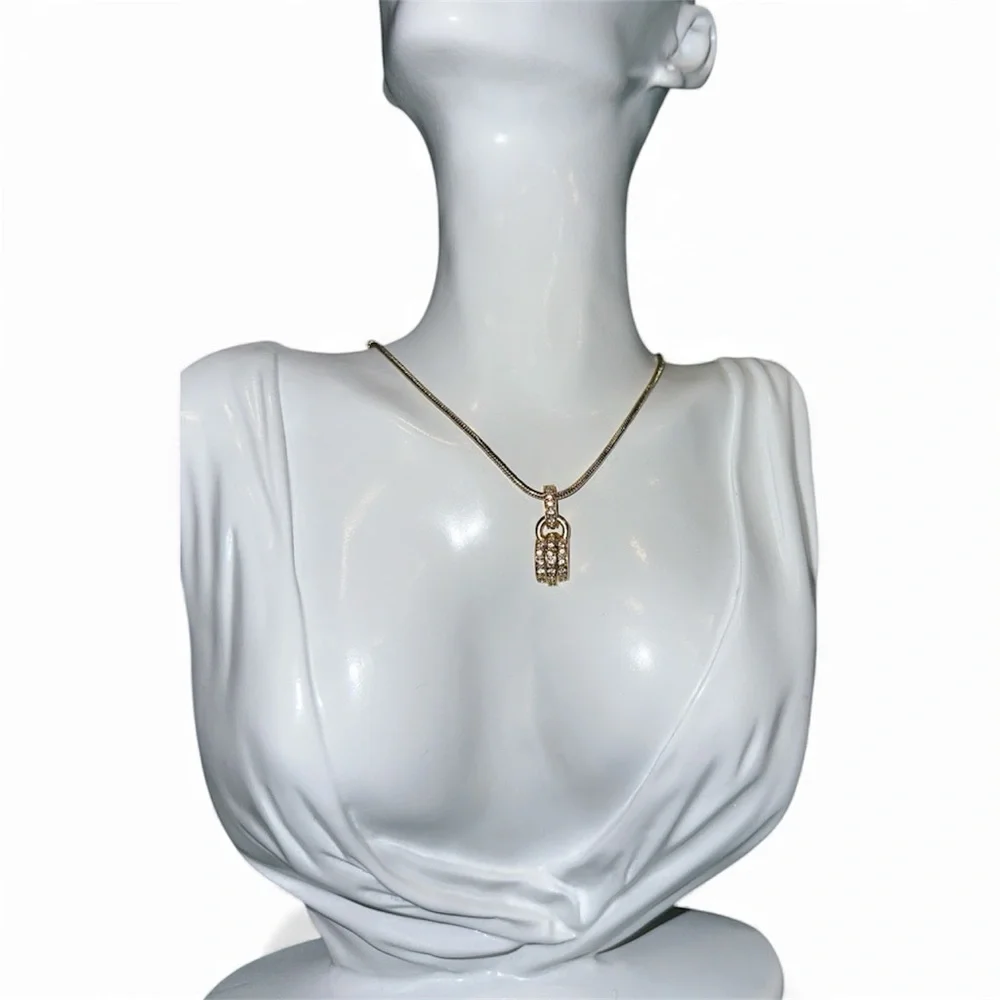 CHRISTIAN DIOR Vintage Crystal Gold plated necklace - Picture 2 of 10